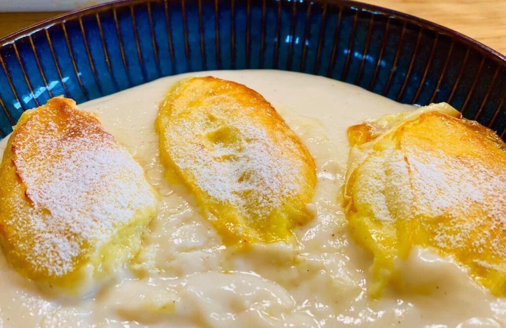 Gebackene Topfennockerl